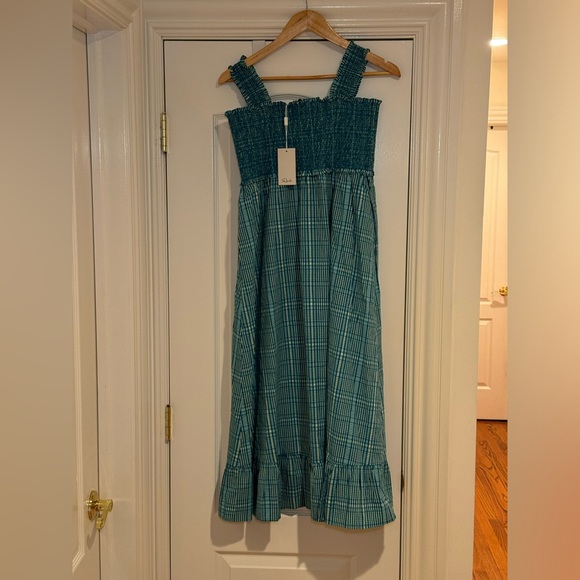 NWT Rails Rumi Midi Sundress in Augusta Mini Check‎ with Smocking Size Large - Picture 2 of 9
